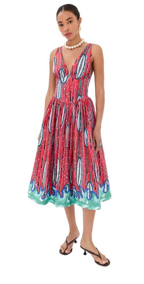 Papaya Midi Dress Red Papaya