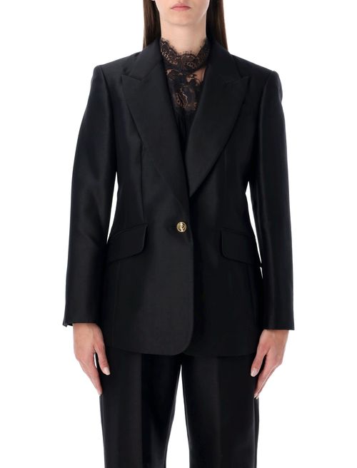 Single-button Notched Blazer