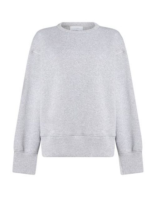 Woman Sweatshirt Grey Size M Cotton, Polyester