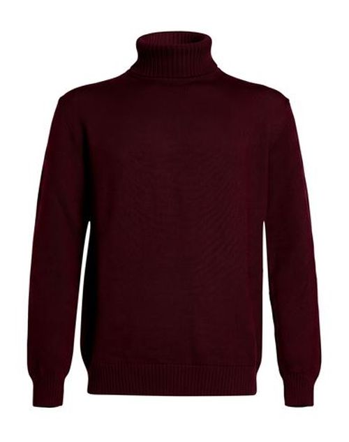 Man Turtleneck Plum Size XL Merino Wool