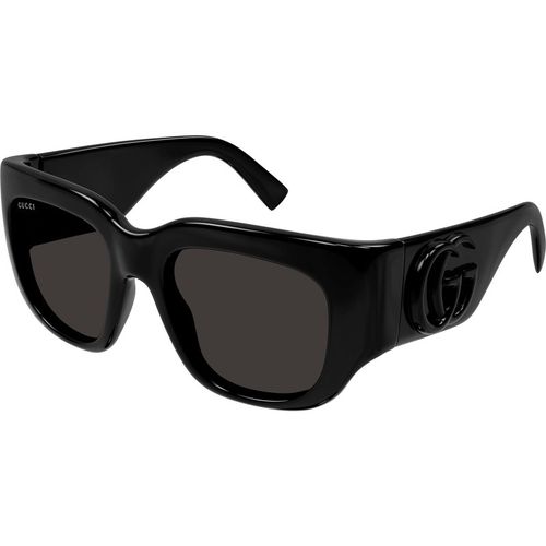 Gucci Woman Gucci GG1545S 001 Sunglasses Injected Black Grey Squared