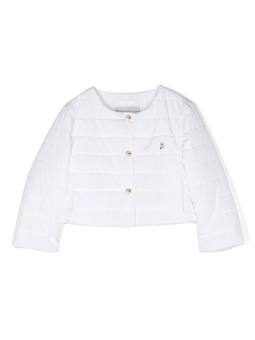 Quilted padded jacket - White