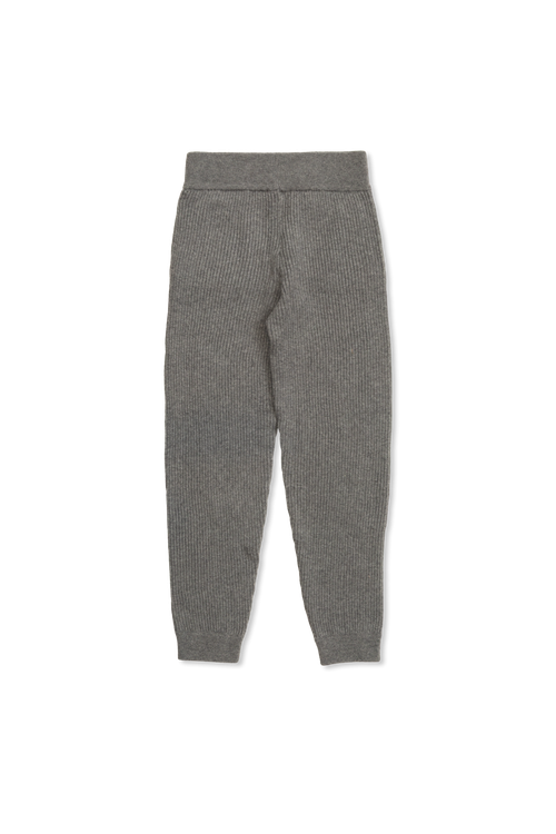 Trousers With A Logo-shaped Applique, Unisex, Grey
