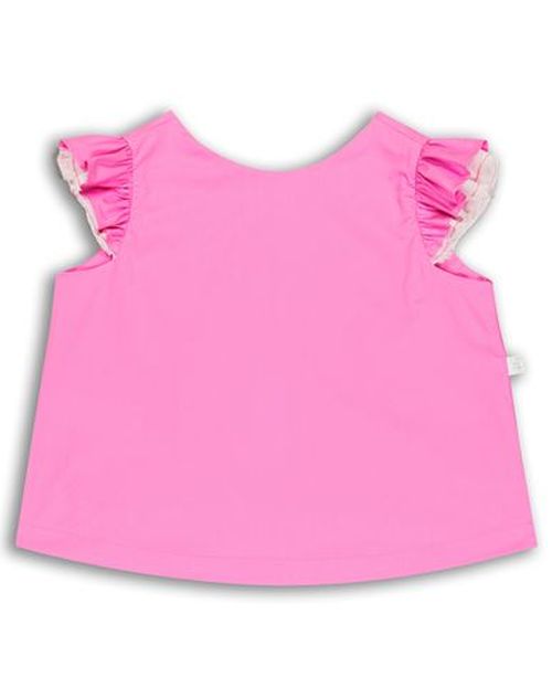 Kid Girl Top Fuchsia Size 10 Cotton, Elastane