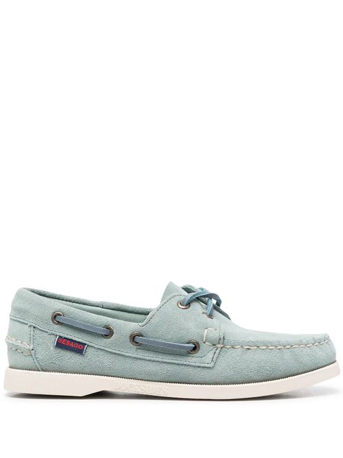 Boat-style suede loafers - Green