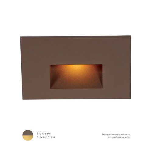 WAC Lighting 120V LEDme 1-Light Horizontal Step and Wall Light in Bronzed Brass - WL-LED100-AM-BBR