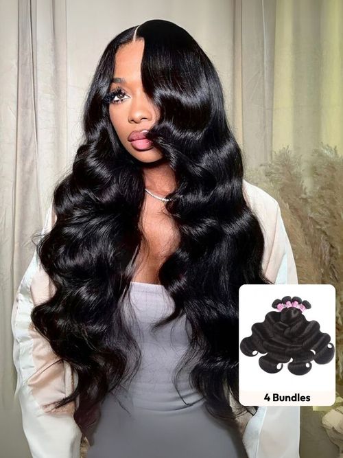 UNice Hair Bundles 4 Pcs/pack Hair Brazilian Body Wave 100% Virgin Human Hair