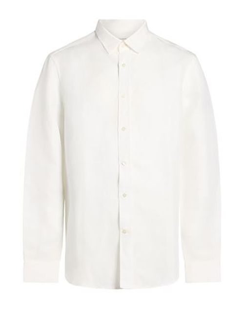 Man Shirt Off white Size L Linen, Lyocell