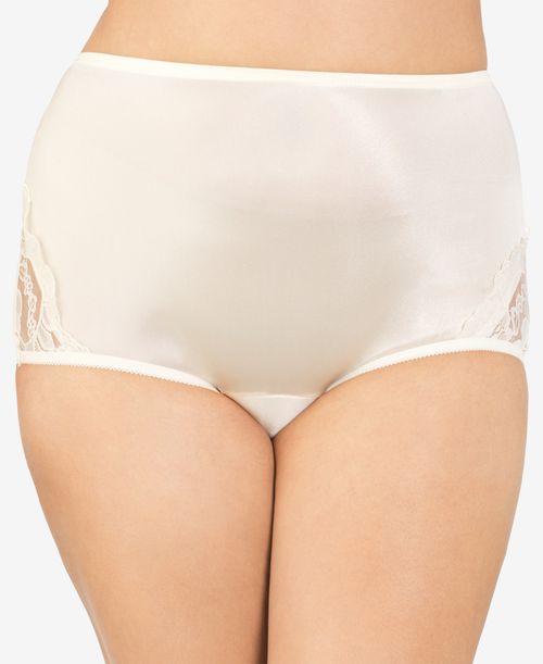 Perfectly Yours Lace Nouveau Nylon Brief Underwear 13001, extended sizes available - Candleglow (Nude )