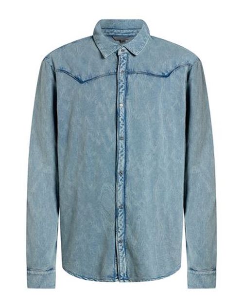 Man Shirt Light blue Size S Organic cotton, Polyester