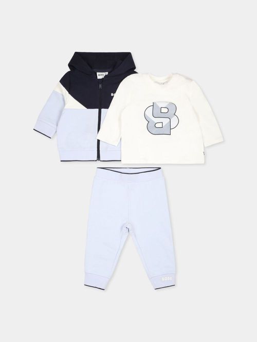 Logo-print tracksuit set - Blue