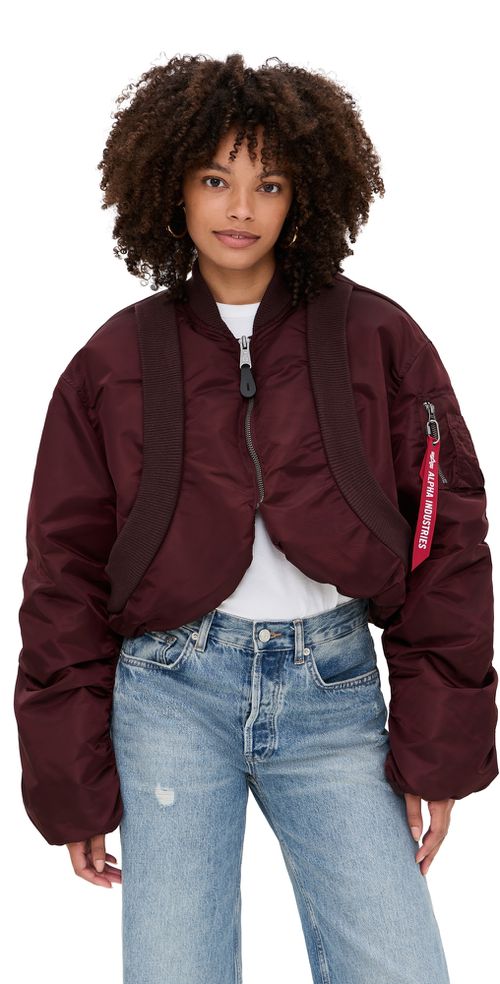Ma-1 Knit Rib Flight Jacket CEDAR RED