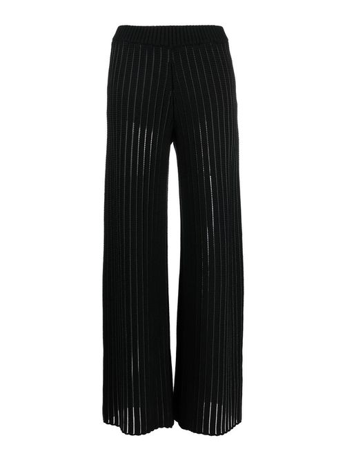 Wide leg knittedd trousers