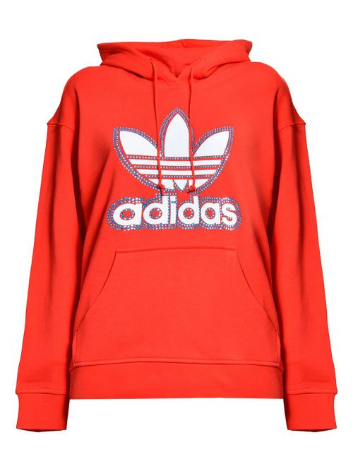 X graphic-logo hoodie - Orange