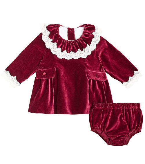 Daroca velvet dress and bloomers set