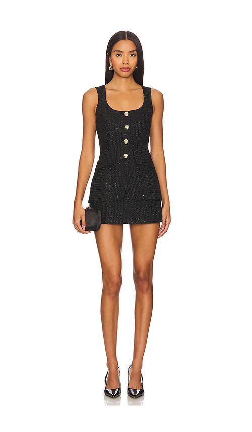 Amanda Uprichard KURZOVERALL KYA in Black. Größe XS. Also in L, M