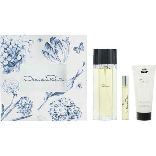 Oscar De La Renta Womens Eau de Toilette 100ml, + Body Lotion Gift Set for Her - Rose - One