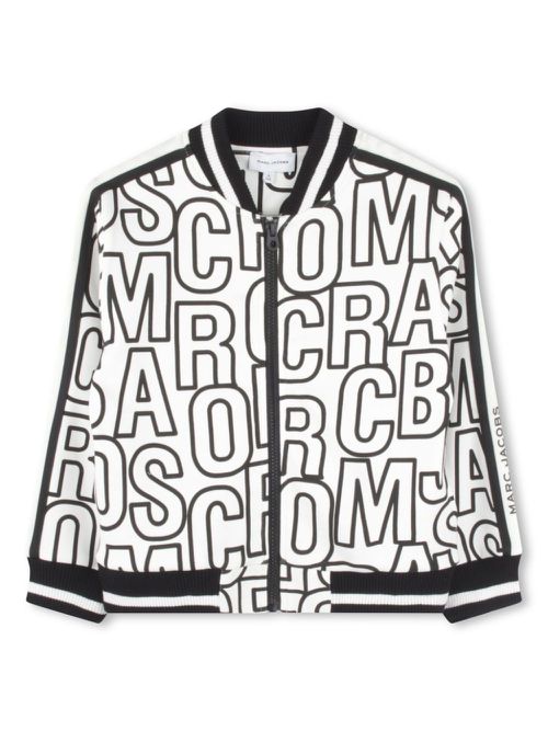 Monogram-logo cardigan - White