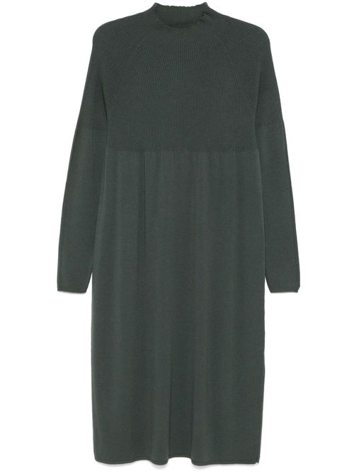 Ribbed midi dress - Green