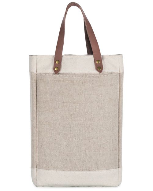 Dnu Pinot Jute 2-Bottle Insulated Wine Bag