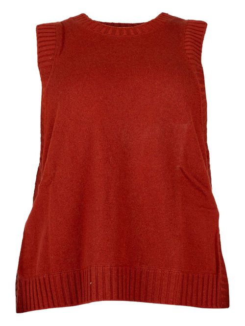 Cashmere knitted top - Brown