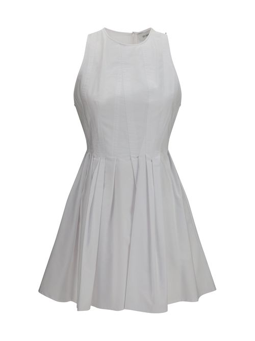 Sleeveless Cotton Dress — White