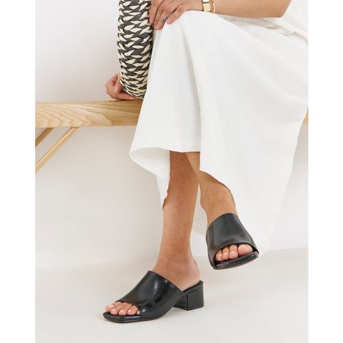 Low Block Heel Mules Wide Fit