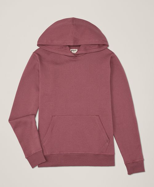 Men's Mauve Brushed Fleece Pullover Hoodie