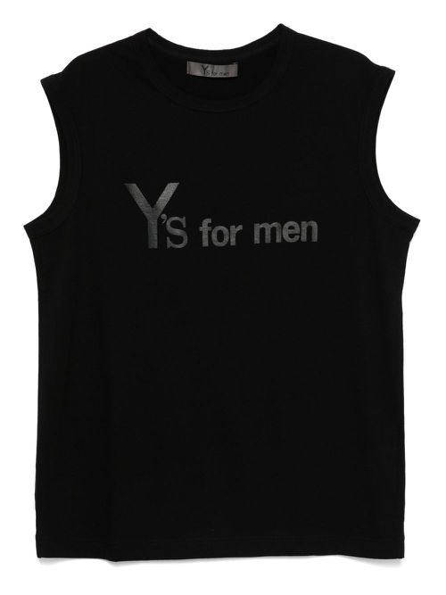 Logo-print tank top - Black
