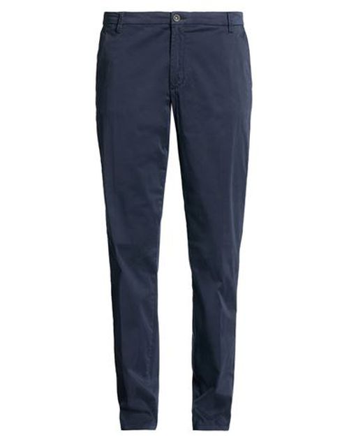 Man Pants Navy Size 42 Cotton, Elastane