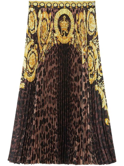 Wild Barocco pleated mini skirt - Brown