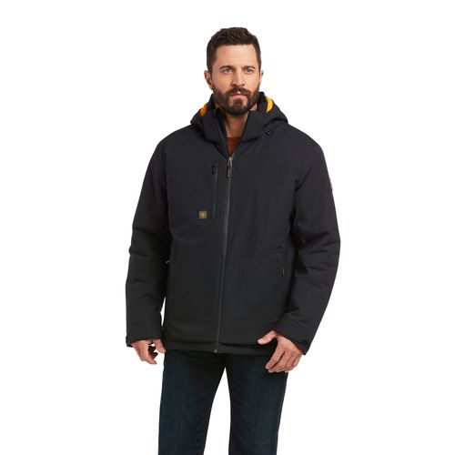 Men's Rebar Storm Fighter 2.0 Waterproof Jacket Long Sleeve in Black