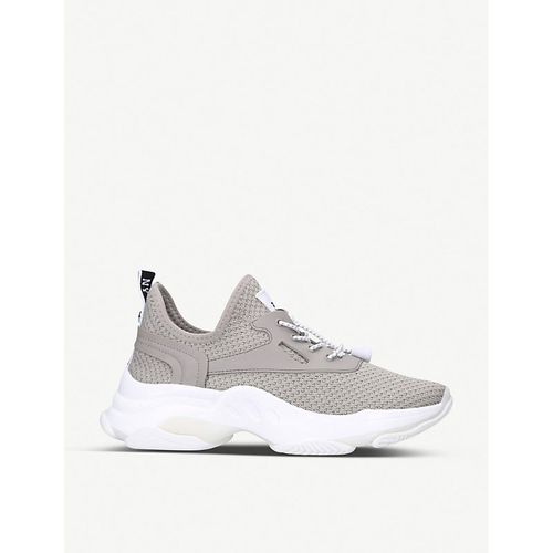 Womens Taupe Comb Match Adjustable-lace Knitted Trainers
