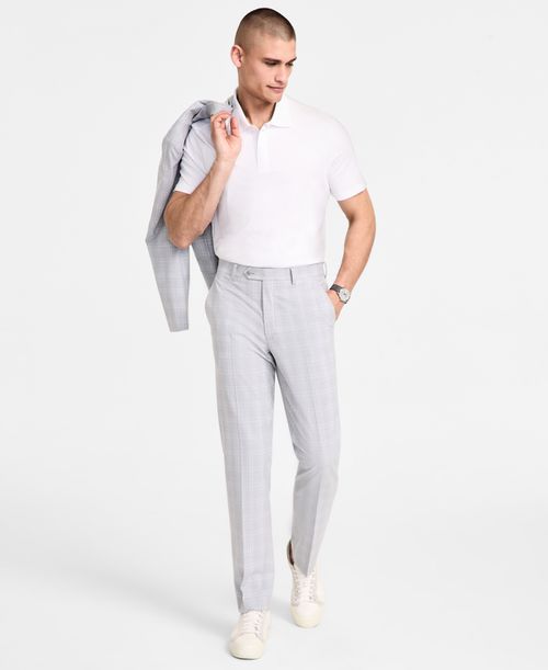 Alfani | Men's Slim-Fit Plaid Suit Pants, Created for Macy's - Light Grey |  Realry