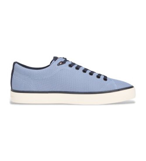 Tommy Hilfiger for man. FM0FM05513 Mesh trainers with embroidered logo blue (45), Flat, Laces, Casual