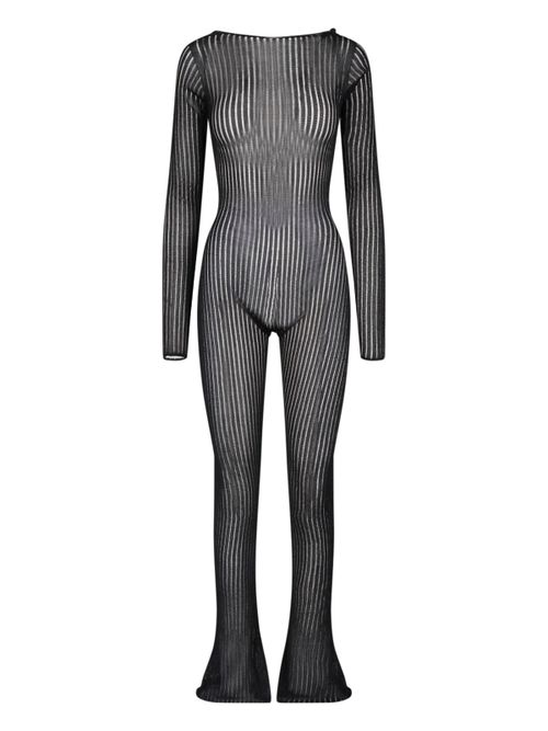 Metal-Trim Viscose Jersey Dress