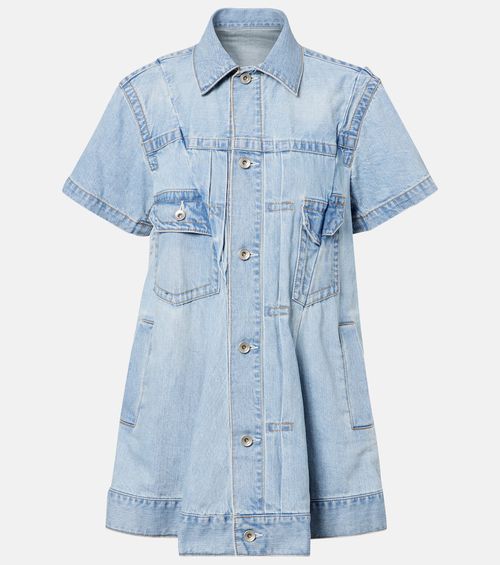 Deconstructed denim minidress