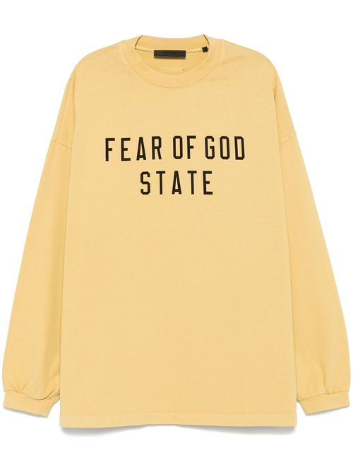 Logo-print T-shirt - Yellow