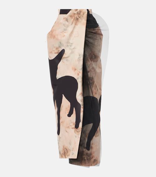 Draped maxi skirt