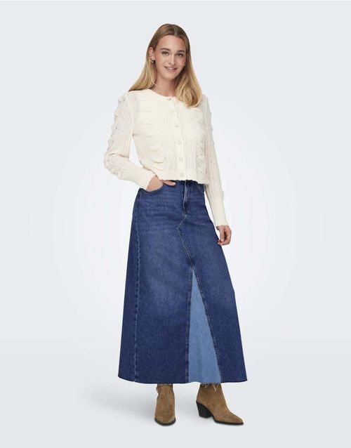 ONLY Denim skirt in medium blue denim