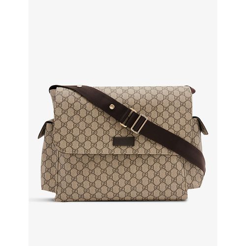 Be Ebo/cocoa/dk Choc Monogram-print Shoulder-strap Coated-canvas Baby Changing bag 1SIZE