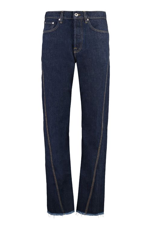 Mid-rise Straight-leg Cotton Jeans