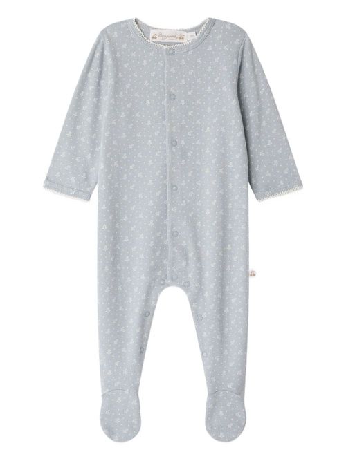 Floral-print button-fastening pajamas - Blue
