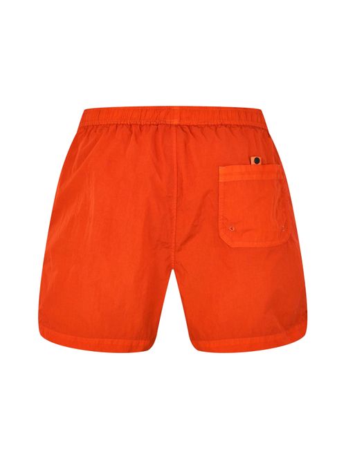 Eco-Chrome R Logo Swim Shorts — Orange