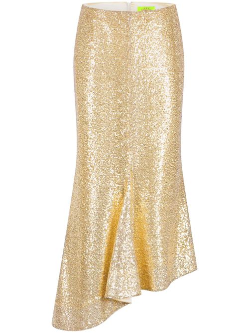 Sequined midi skirt - Gold