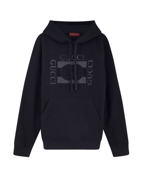 Cotton Sweatshirt With Gg Incrocio Print