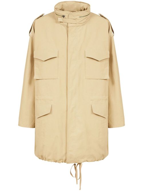 Zip-fastening oversized coat - Neutrals