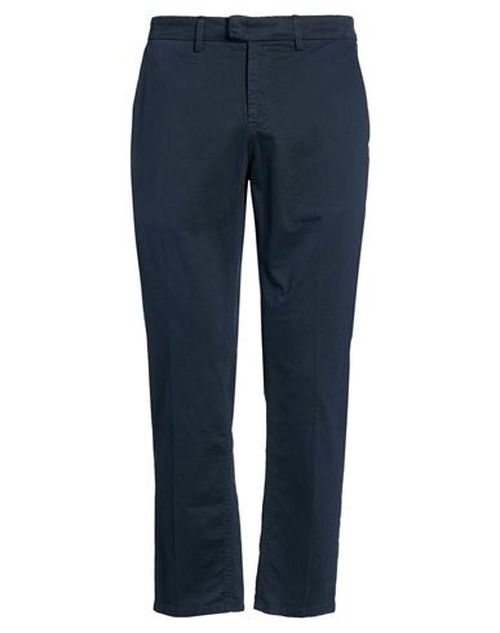 Man Pants Navy Size 34 Cotton, Elastane