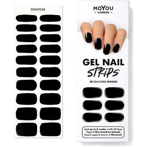 MoYou London Gel Nail Strip Jet Black