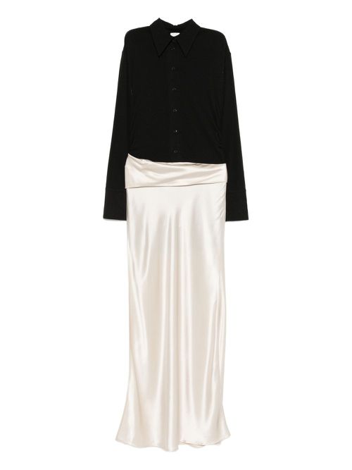 Satin-slip maxi dress - Neutrals